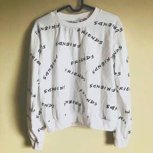 Friends Long Sleeves Tshirt Size M Mad Engine White